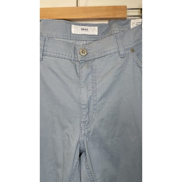 Brax Cooper Fancy Pants Regular Fit Preppy Stretch Casual Travel Blue Mens 38x32 - Picture 2 of 8